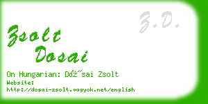 zsolt dosai business card